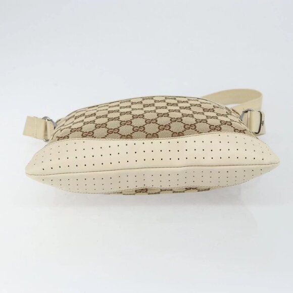 GUCCI GG Canvas Shoulder Bag Beige Silver 145857 Auth 145193 - Picture 7 of 16